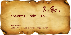 Knechtl Zsófia névjegykártya